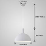 Nordic Style Metal Hemispherical Pendant Lamp - | Restaurant Ceiling Light 1