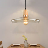Modern Pendant Lamp With Amber Glass Shade - Barn/Disc/Trifle Hanging Light Kit 5.5/7.5/13 Wide