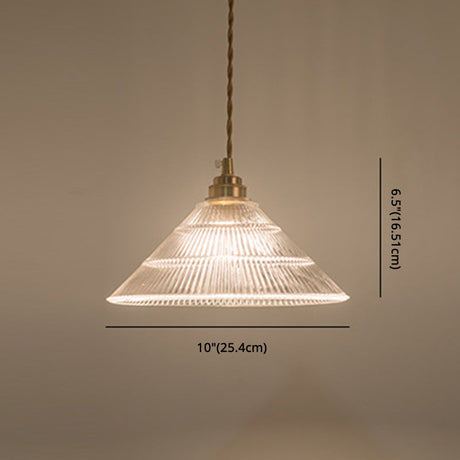 Clear Glass Retro Industrial Pendant Light For Kitchen - 1-Light Ceiling Fixture