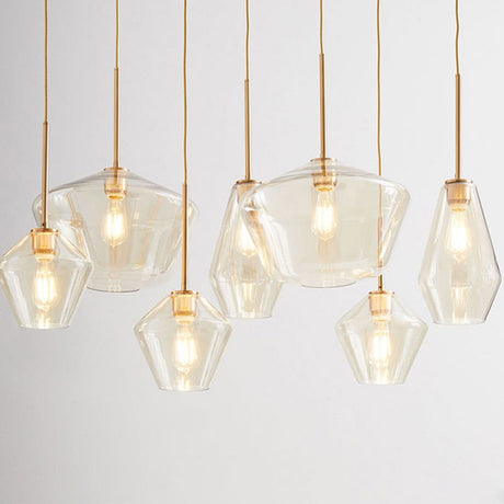 Modern Minimalist Glass Pendant Light For Dining Room - 1-Light Hanging Lamp