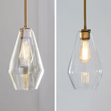 Modern Minimalist Glass Pendant Light For Dining Room - 1-Light Hanging Lamp