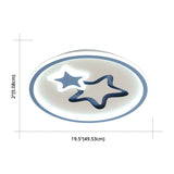 Contemporary Acrylic Star Flush Ceiling Light For Bedrooms