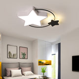 Modernist Acrylic Flush Mount Ceiling Light For Bedroom - Pentagram Design