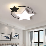 Modernist Acrylic Flush Mount Ceiling Light For Bedroom - Pentagram Design