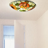 Stained Glass Tiffany Flush Mount Sunflower Ceiling Light - Beautiful & Functional Fixture