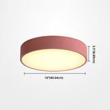 Minimalist Round Flush Mount Ceiling Lighting Fixture - 1 Light Aluminum