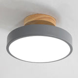 Minimalist Round Flush Mount Ceiling Light - Acrylic Chandelier For Bedroom Grey