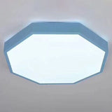 Minimalist Led Flush Mount Ceiling Light Fixture With Acrylic Chandelier Accent For Bedroom Blue /