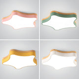 Contemporary Star-Shaped Flush Mount Acrylic Ceiling Light Fixture