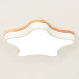 Contemporary Star - Shaped Flush Mount Acrylic Ceiling Light Fixture White / 16.5’