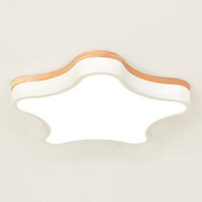 Contemporary Star - Shaped Flush Mount Acrylic Ceiling Light Fixture White / 16.5’
