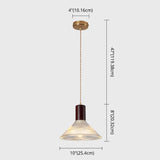 Simple Style Ribbed Glass Pendant Light Fixture For Bedroom