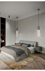 Minimalist U-Shaped Acrylic Led Pendant Light Fixture For Living Room Ceiling