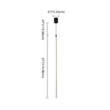 Black Metal Led Stick Pendant - Minimalist Style Linear Suspension Lighting For Bedrooms