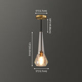 Modern Shaded Crystal Pendant Light - Simplicity Block Design Brass Ceiling Fixture