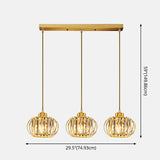 Modern Brass Globe Pendant Light With Crystal Accents Stylish Ceiling Lantern For Dining Area