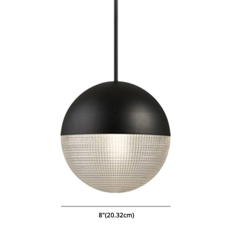 Modern Hemispherical Glass Pendant Light With Frosted Metal Lamp Body - Ideal For Aisles And Bars