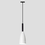 Macaroon Metal Goblet Pendant Lamp For Dining Room - Single Light Downlighting Fixture White