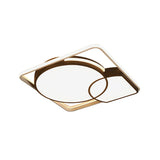 Circle Flushmount Led Light With Acrylic Modern Frame Warm Or White