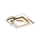 Modern Led Flush Mount Lamp: Black/White Metal Ceiling Light 16/19.5/35.5 W