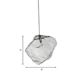 Minimalist Glass Pendant Lamp - Ice Hanging Ceiling Light For Dining Room