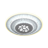 Modern Crystal Ceiling Mount Led Light Fixture For Bedroom - White Loving Heart/Square/Rose Design