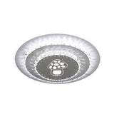 Modern Crystal Ceiling Mount Led Light Fixture For Bedroom - White Loving Heart/Square/Rose Design