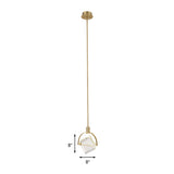 Contemporary Gold Hanging Lamp Kit With Clear Glass Cubic Pendant - Perfect Ceiling Light For