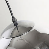 Vintage Silver Globe Pendant Light Fixture With Clear Glass - Bedroom Hanging Lamp 1 Head Available