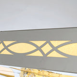 Contemporary Led Flush Mount Lamp - Rectangle Shape White Acrylic Ceiling Fixture For Living Room