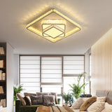 Minimalist Faceted Crystal White Ceiling Light Fixture - Led Flush Mount 19.5/23.5 W