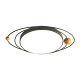 Modern Nordic Led Ceiling Lamp With Round Acrylic Design - 21/26/31 Gray/Green/White