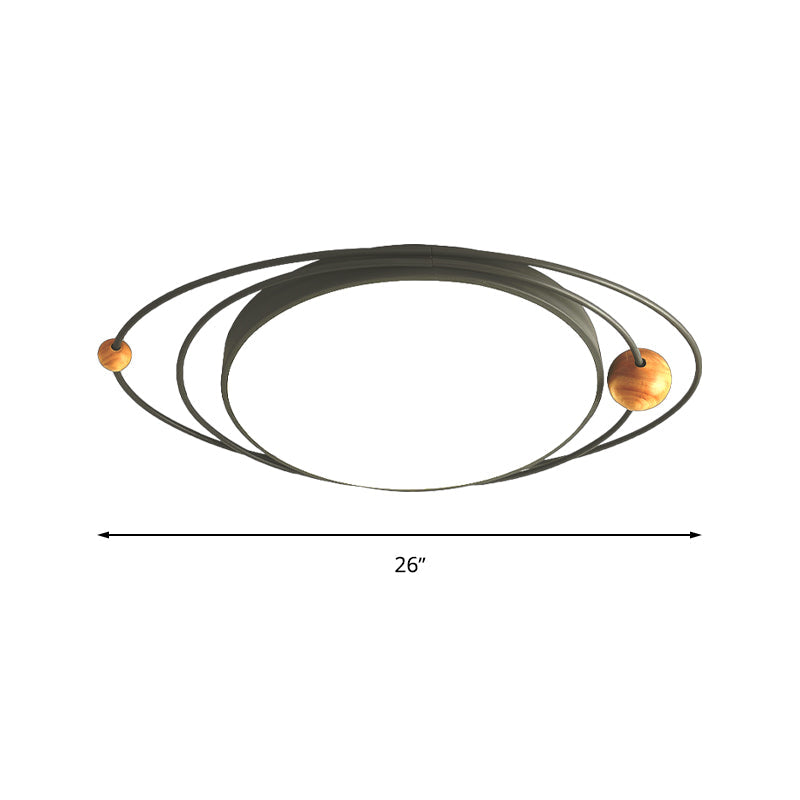 Modern Nordic Led Ceiling Lamp With Round Acrylic Design - 21/26/31 Gray/Green/White