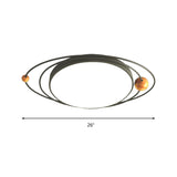 Modern Nordic Led Ceiling Lamp With Round Acrylic Design - 21/26/31 Gray/Green/White