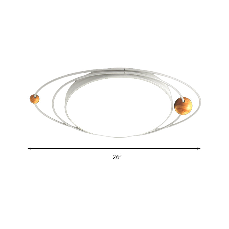 Modern Nordic Led Ceiling Lamp With Round Acrylic Design - 21/26/31 Gray/Green/White