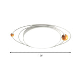 Modern Nordic Led Ceiling Lamp With Round Acrylic Design - 21/26/31 Gray/Green/White
