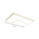 Modern K9 Crystal Led Flush Mount Ceiling Light With Remote Control Dimming White - Available In