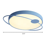 Nordic Style Acrylic Led Flush Ceiling Light Fixture: 18/21.5/25.5 Diameter Round Shape Warm/White