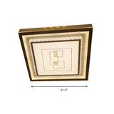 Contemporary Led Ceiling Light - Acrylic White Flush Mount Remote Control Stepless Dimming 3 Color