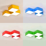 Square Acrylic Flush Mount Ceiling Light For Kindergarten And Nursing Room With Modern Style