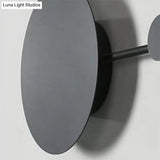27.5/39 Black/White Round Led Wall Lamp - Simplicity Acrylic Sconce Light Fixture In Warm/White