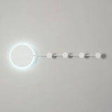 27.5/39 Black/White Round Led Wall Lamp - Simplicity Acrylic Sconce Light Fixture In Warm/White