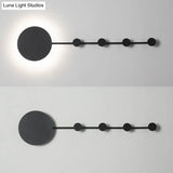 27.5/39 Black/White Round Led Wall Lamp - Simplicity Acrylic Sconce Light Fixture In Warm/White