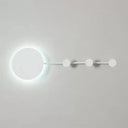 27.5/39 Black/White Round Led Wall Lamp - Simplicity Acrylic Sconce Light Fixture In Warm/White