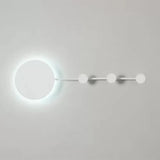 27.5/39 Black/White Round Led Wall Lamp - Simplicity Acrylic Sconce Light Fixture In Warm/White