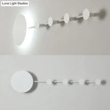 27.5/39 Black/White Round Led Wall Lamp - Simplicity Acrylic Sconce Light Fixture In Warm/White