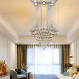 Modernist Cut Crystal Diamond Flush Light Fixture With 7 Nickel Ceiling-Mounted Heads