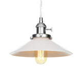 Vintage Style Conic Restaurant Pendant Lamp: Height Adjustable With White Glass Black/Bronze/Brass