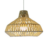 Traditional Beige Ceiling Pendant Light - 1 Head Living Room Hanging Lamp With Urn Paper Shade