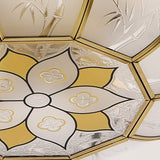 Traditional Brass Semi-Flush Bowl Light For Dining Room